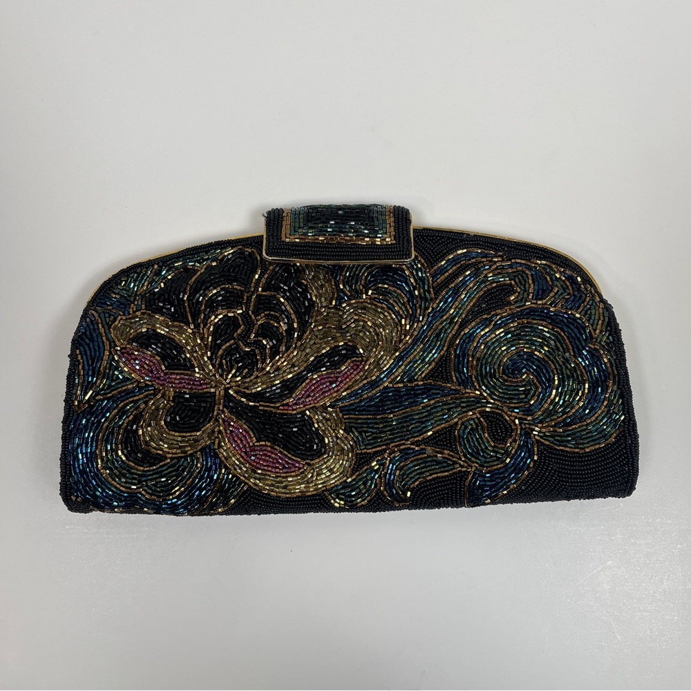 Elegant Beaded Clutch with Gold Accents - Picture 12 of 15
